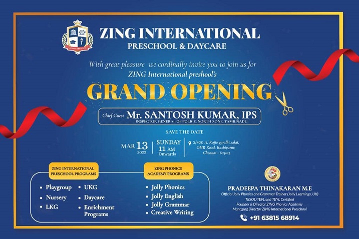 Grand Opening Zing International Pre School